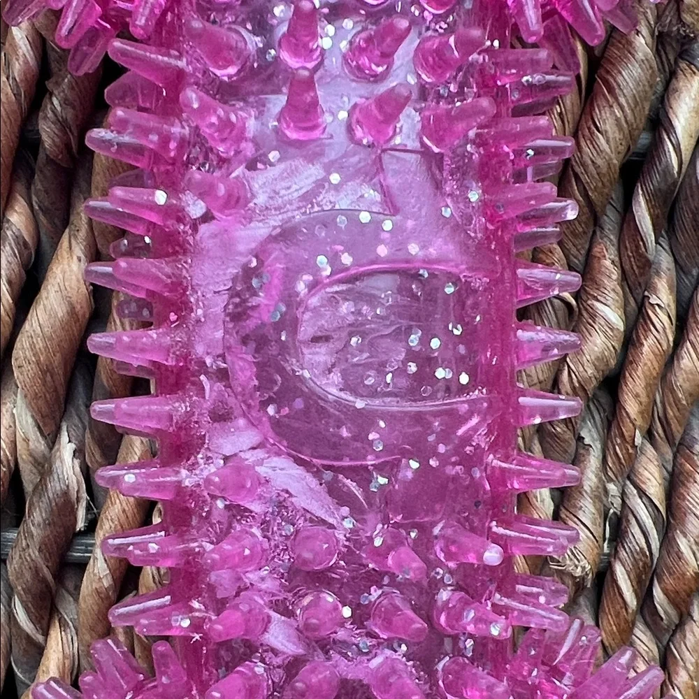 Spiky Pink Dog Bone Toy
